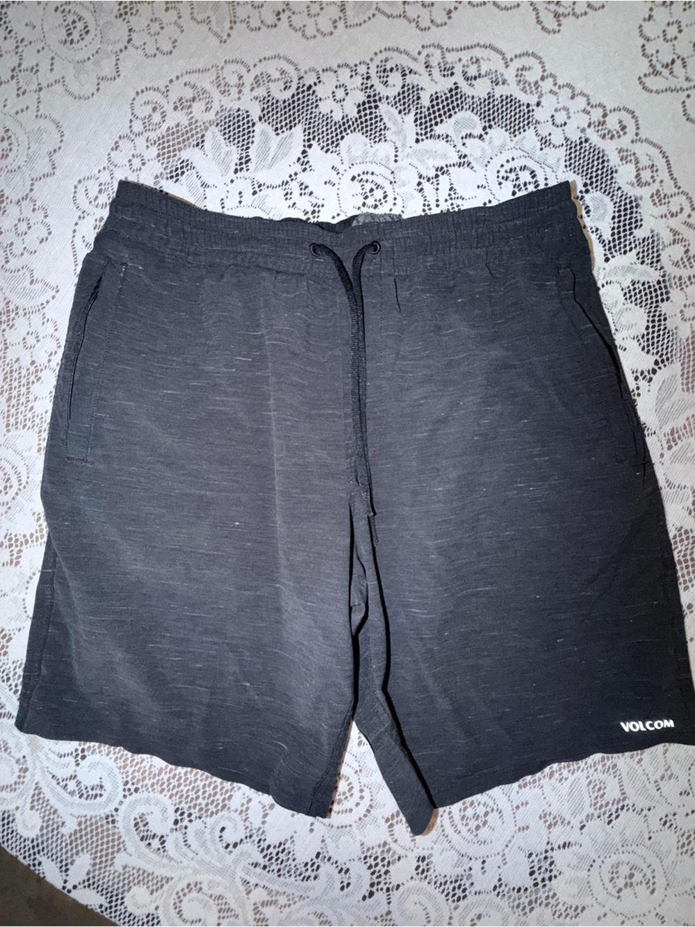 Volcom Men’s Black Drawstring Casual Shorts